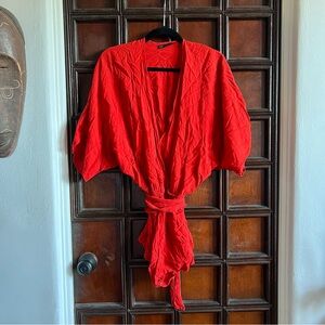 INDAH Sunday Romper in Red